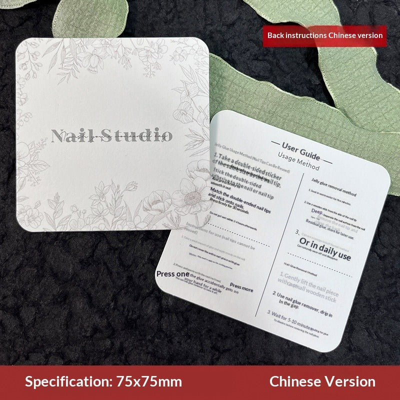 Embossed Cotton Paper Display Cards for Press On Nails (MOQ=50)