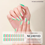 Semi-Cured Gel Nail Strips Gradient French Pastel Glossy Design (MOQ=3)