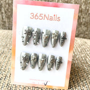 365nails：「哥德冰霜」– 3D金屬與尖刺手工製尖形穿戴甲