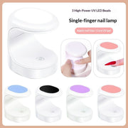 "Mini C-Shape Single Finger UV/LED Nail Lamp" - Fast Curing Press-On Tool