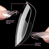 Nail Tips Semi-matte nail piece, short square, seamless, cut-free press on nails piece, short transparent full patch, manicure fake nail