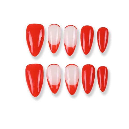 365nails scarlet french glossy long tips