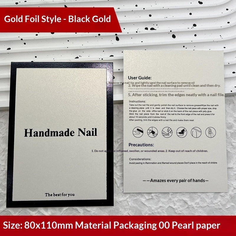 Custom Printed Display Cards for Press On Nail Packaging (MOQ=50)