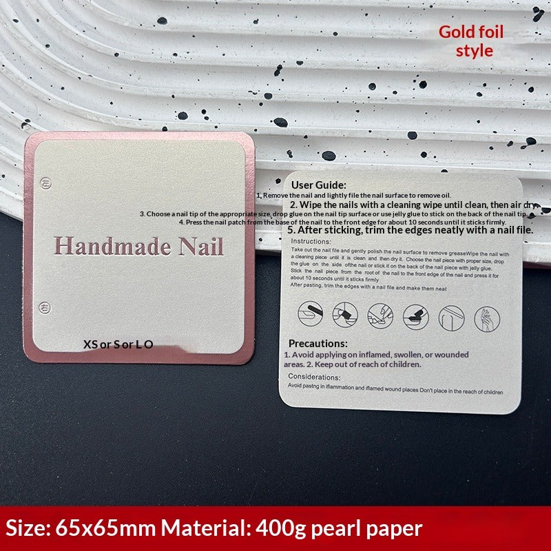 Pearlescent Foil Display Cards for Press On Nail Presentation (MOQ=50)