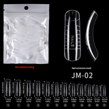 Nail Tips nail mold crystal without paper holder, rapid phototherapy, 60 nail extension tablets, bagged with graduated nail film, wholesale