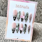 Gothic Cross & Spike 3D Charm Press-On Nails