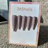 Rosy Champagne Press On Nails Shimmery Pink Glitter Stiletto| Starry Glitter · Sparkling Series