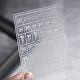 Clear Embossed Nail Stickers – Multi-Pattern Outline Set