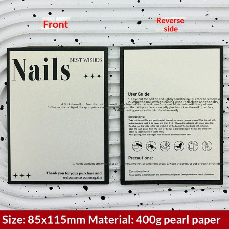 Custom Printed Display Cards for Press On Nail Packaging (MOQ=50)
