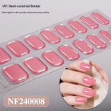 Semi-Cured Gel Nail Strips Minimal Solid Japanese Style (MOQ=3)