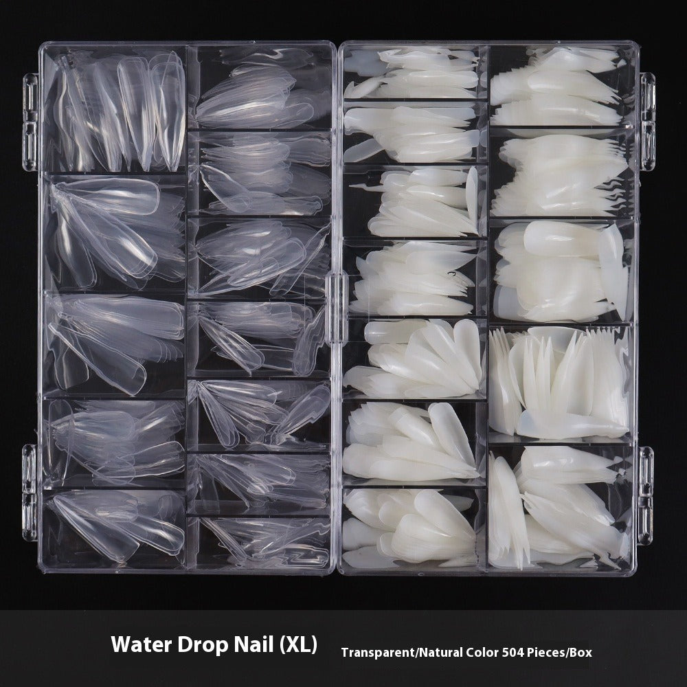 Nail Tips transparent press on nails piece XL nail piece 360 piece box light and thin full sticker ballet nail extended water drop nail piece