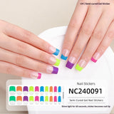 Semi-Cured Gel Nail Strips French Leopard Chic Mixed Designs (MOQ=3)