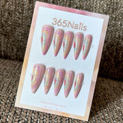 Prism Blush - Pink Iridescent Pointed Press-On Nails