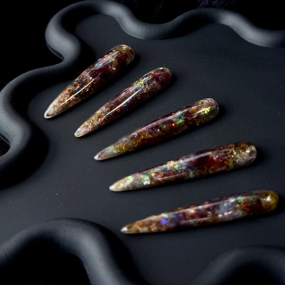 Stiletto Multicolor Glitter Nail Tips