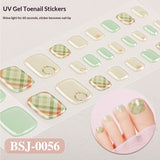 Semi-Cured Gel Nail Strips Fresh Floral 3D Foil Glossy Design (MOQ=3)