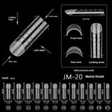 Nail Tips 120 transparent crystal nail molds, boxed with graduated crystal extension nail molds,  rapid phototherapy extension nail molds