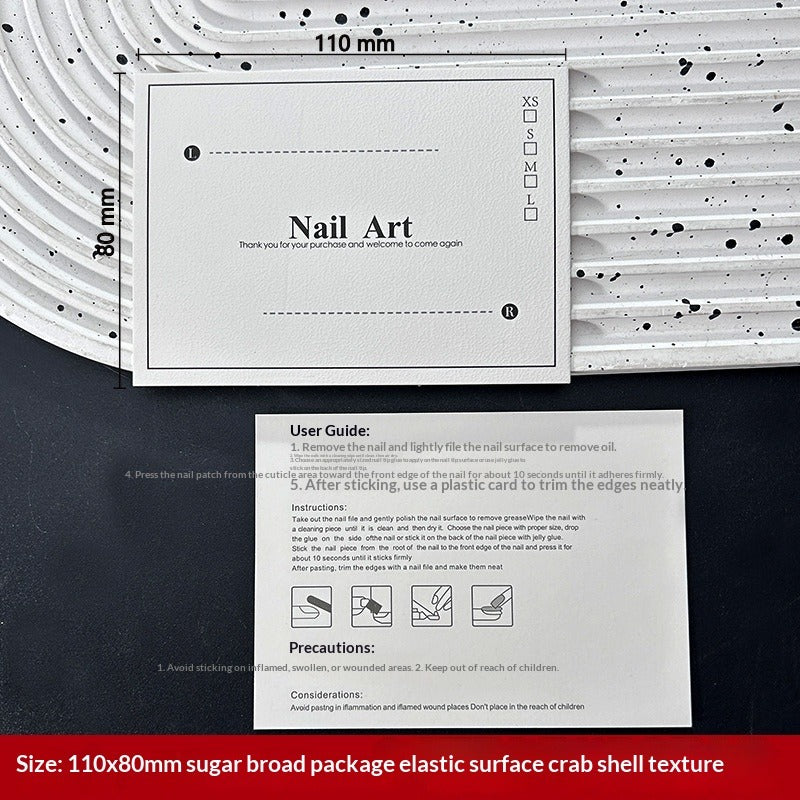 Horizontal Textured Press On Nail Display Cards (MOQ=50)