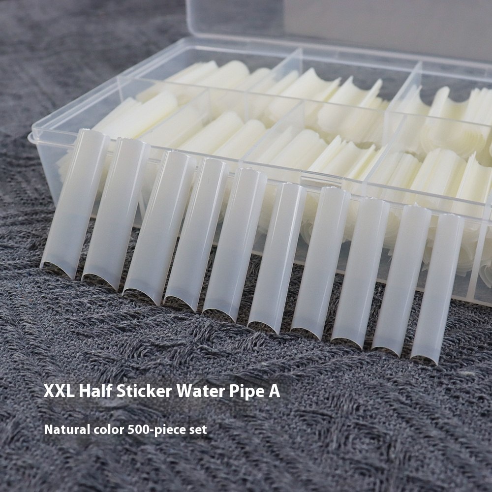 Straight Half Cover Nail Extension Tip Set (MOQ=3)