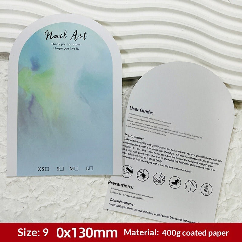 拱形展示卡，適用於穿戴甲包裝 (MOQ=50)