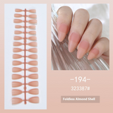 Nail Tips New nude matte, no-carving press on nails pads 240 pieces, boxed solid color seamless fake nail press on nails pads