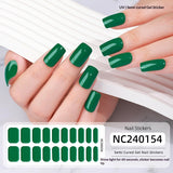 Semi-Cured Gel Nail Strips Solid Pearl Minimal Glossy Design (MOQ=3)