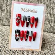 "Trophy Champion" - World Cup Football Theme Handmade Nails