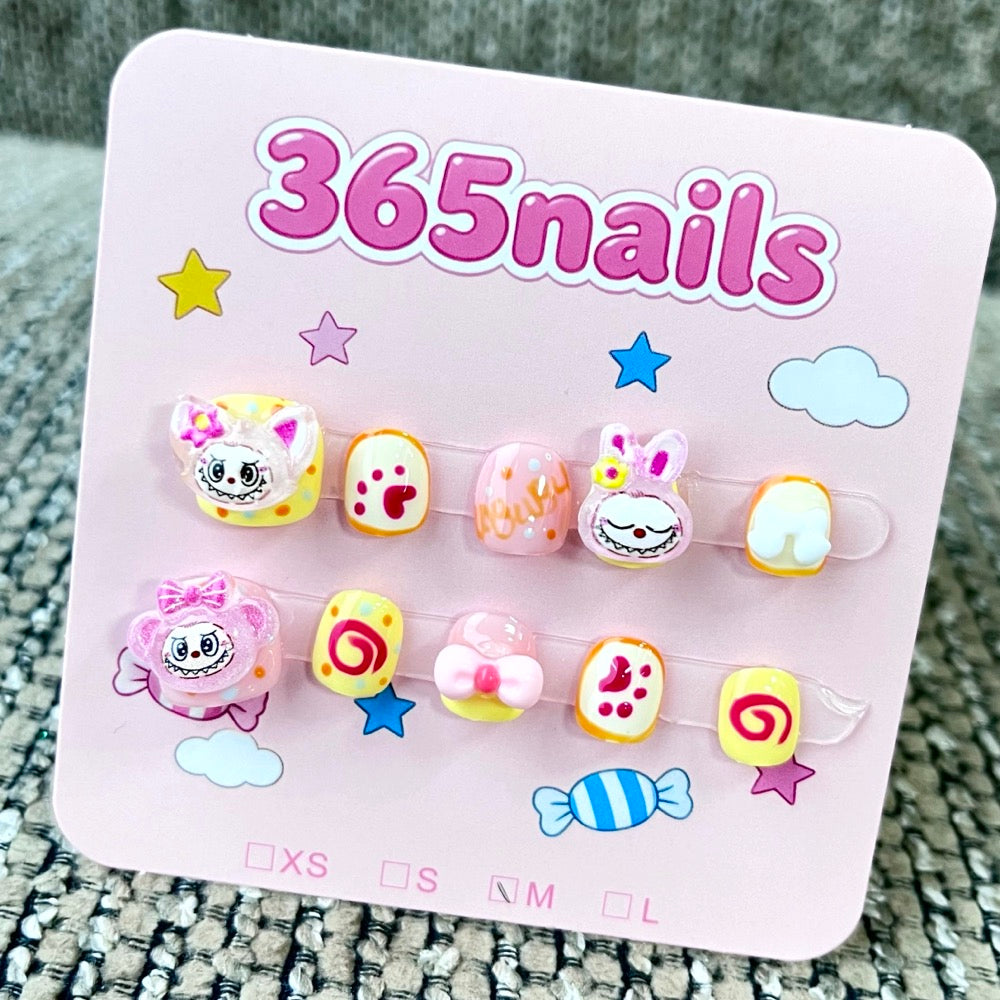 365nails: "Candyland Friends" – 3D Cartoon Character Handmade Short Nails