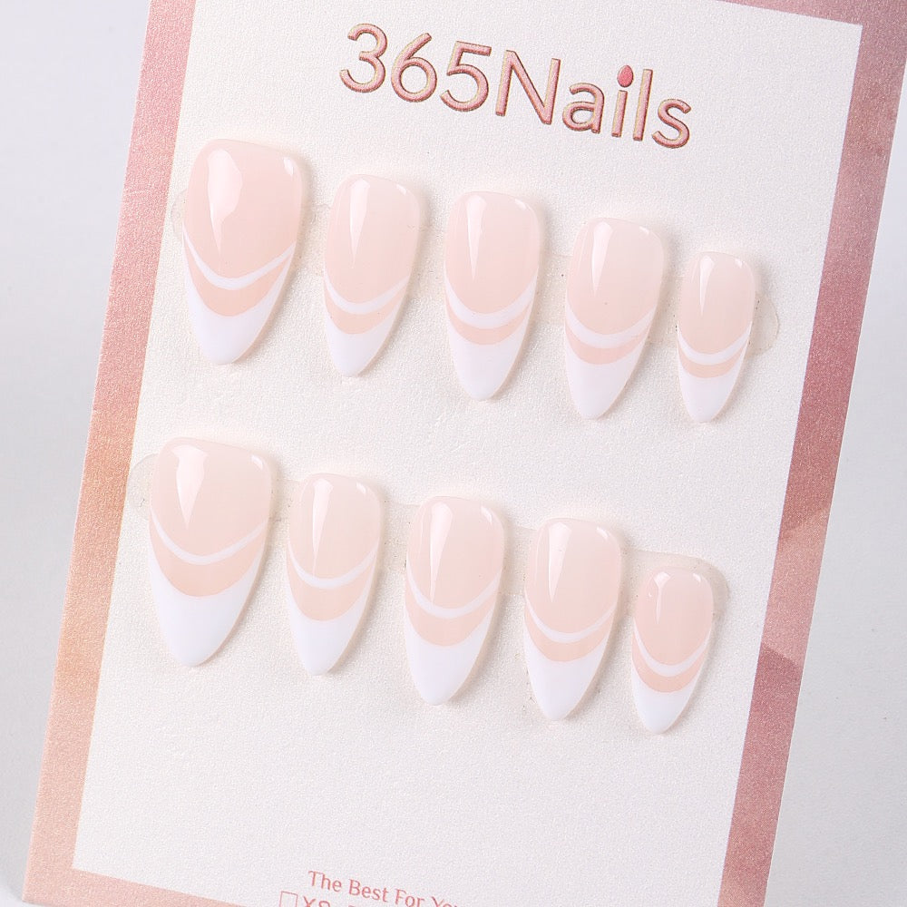 Creamy Nude Double-French Press-On Nails