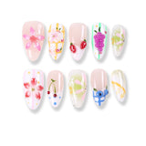 Uñas postizas 365Nails Garden Picnic Mix para presionar y pegar.