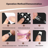 Nail Tips exclusive for seamless press on nails extension nail piece French transparent nail fake nail patch finished nail art 120 pieces