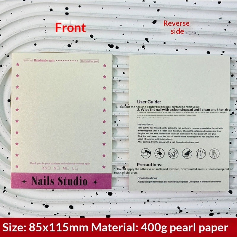Custom Printed Display Cards for Press On Nail Packaging (MOQ=50)