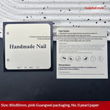 Classic White Display Cards for Press On Nail Sets (MOQ=50)