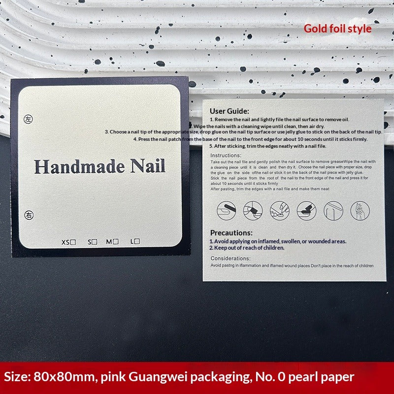 Classic White Display Cards for Press On Nail Sets (MOQ=50)