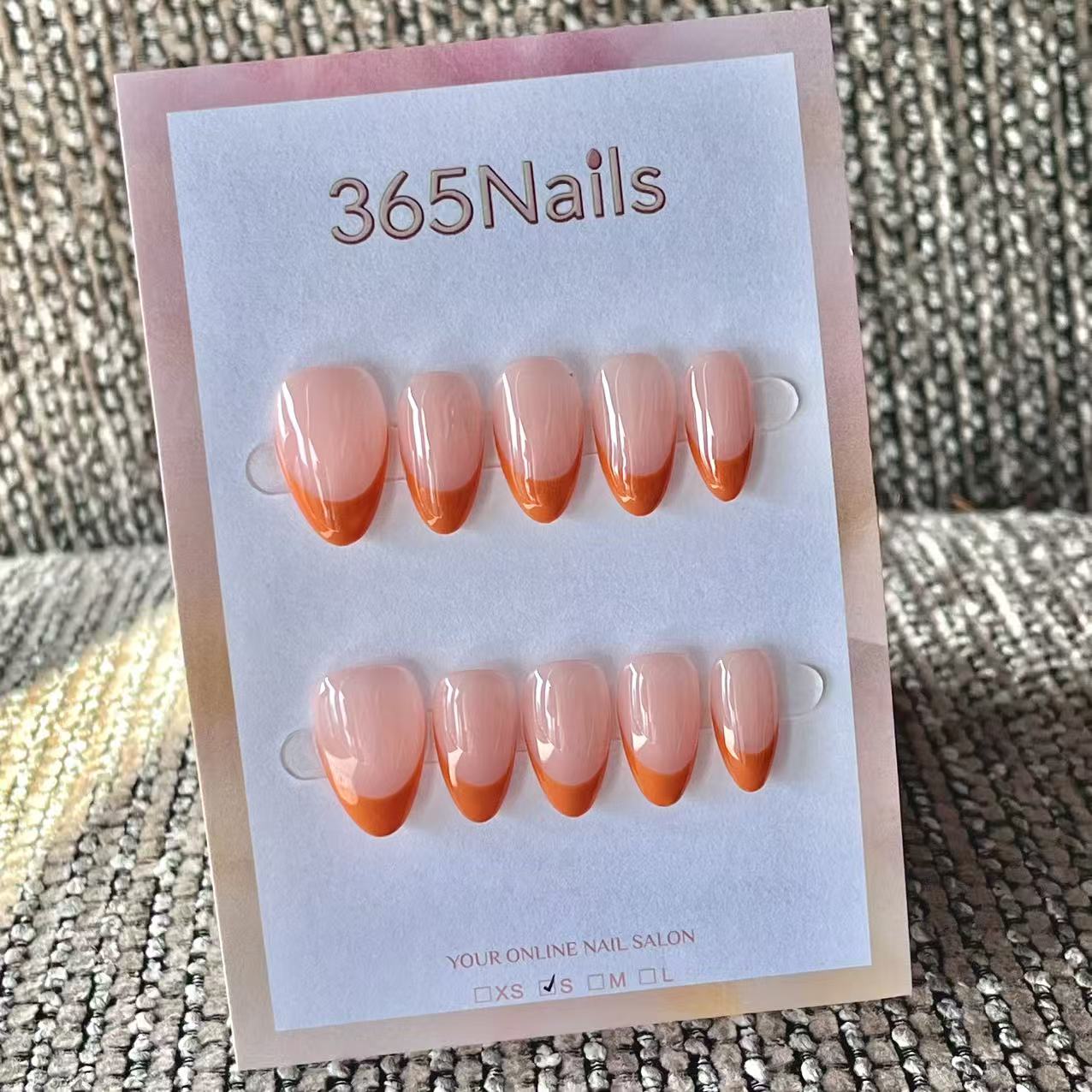 Handmade French patch manicure, multi-color and multi-reusable full coverage fake nail set