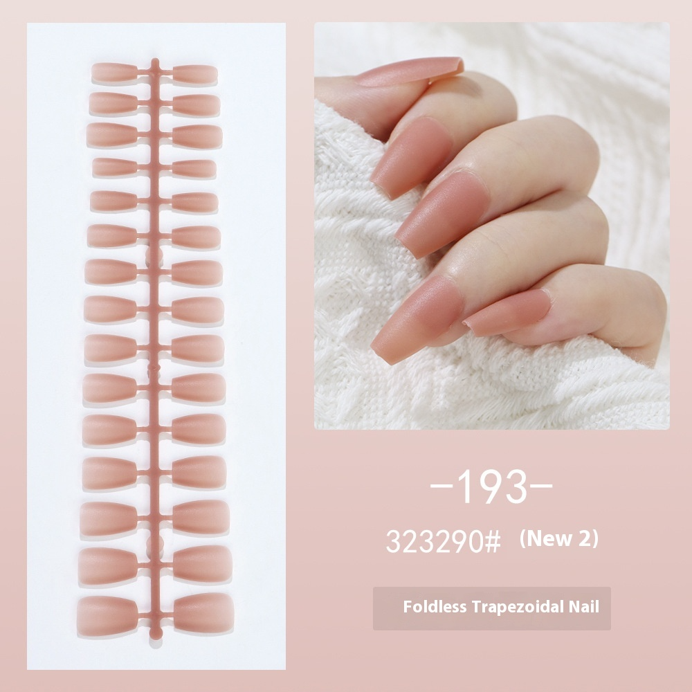 Nail Tips New nude matte, no-carving press on nails pads 240 pieces, boxed solid color seamless fake nail press on nails pads