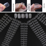 Nail Tips Transparent nail piece wholesale 30 pieces, full number, light and thin, full sticker, trapezoidal non-marking, wear-free patch, frosted nail piece