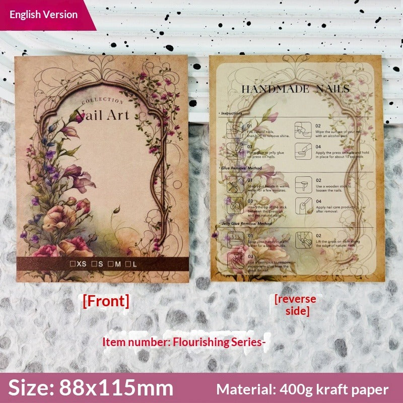 Custom Printed Display Cards for Press On Nail Packaging (MOQ=50)