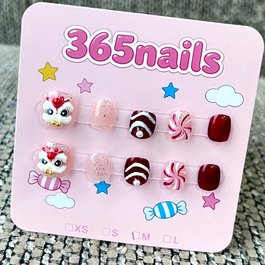 365nails: "Sweet Owl's Valentine" – 3D 캐릭터 수제 달콤한 발렌타인 숏 네일