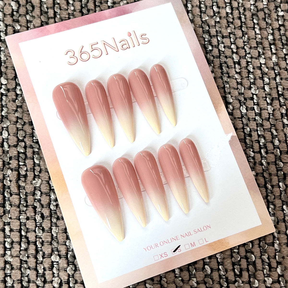 Rosy Fade - Nude Pink Ombre Press-On Nails