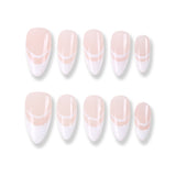 Popular color matching finished nail art naked white