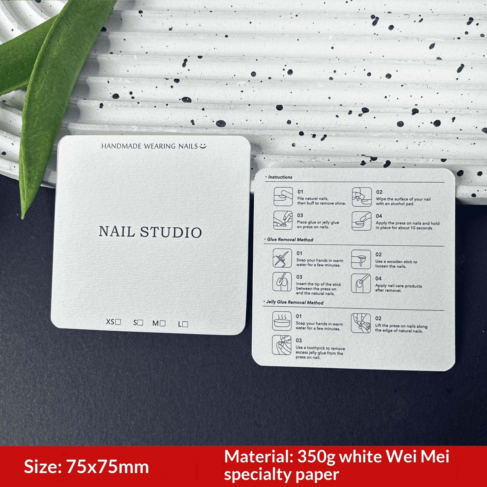 Premium Nail Display Cards with Artistic Gradient Background (MOQ=50)