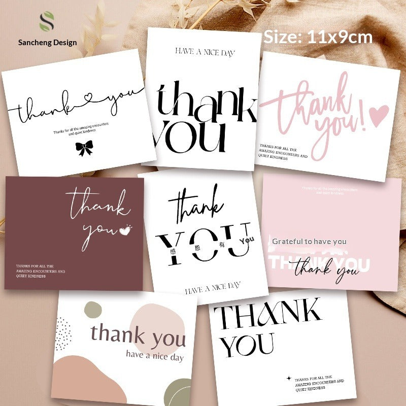 Minimal Thank You Cards for Boutique Order Inserts (MOQ=100)