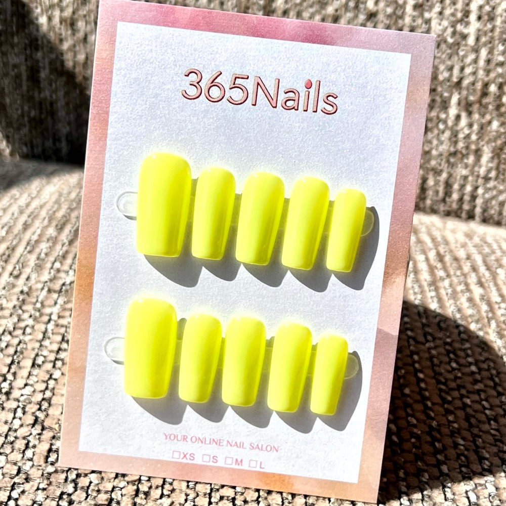 "Structured Medium Square" - Solid Color Handmade Nails (20 Colors Available)