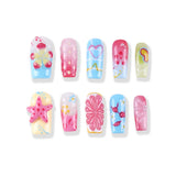 Candy Island Graffiti × 3D Starfish Press On Nail