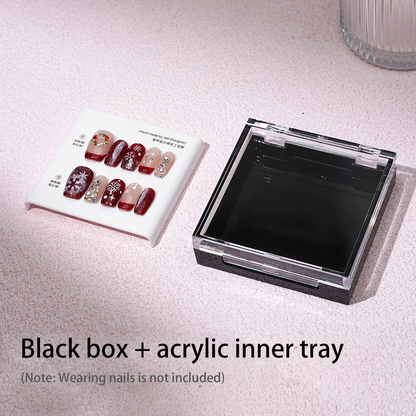 High-end transparent acrylic press on nails storage box wholesale