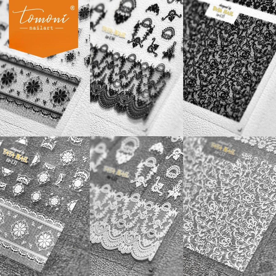 White Lace Damask – 5D Embossed Elegant Accent Set