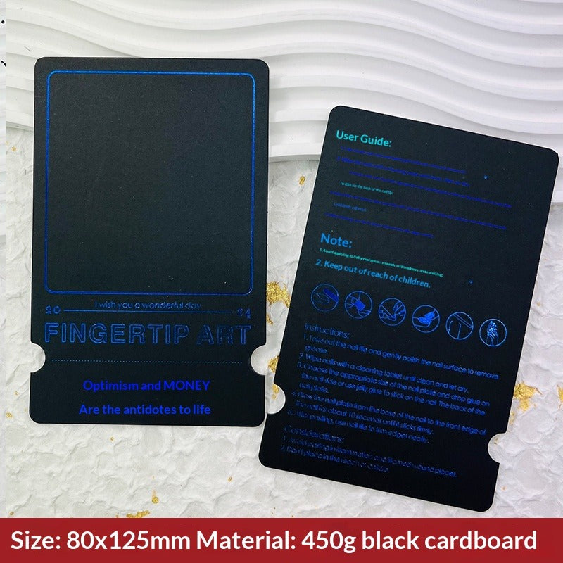 Custom Printed Display Cards for Press On Nail Packaging (MOQ=50)