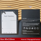 Glossy White Display Cards for Press On Nail Designs (MOQ=50)