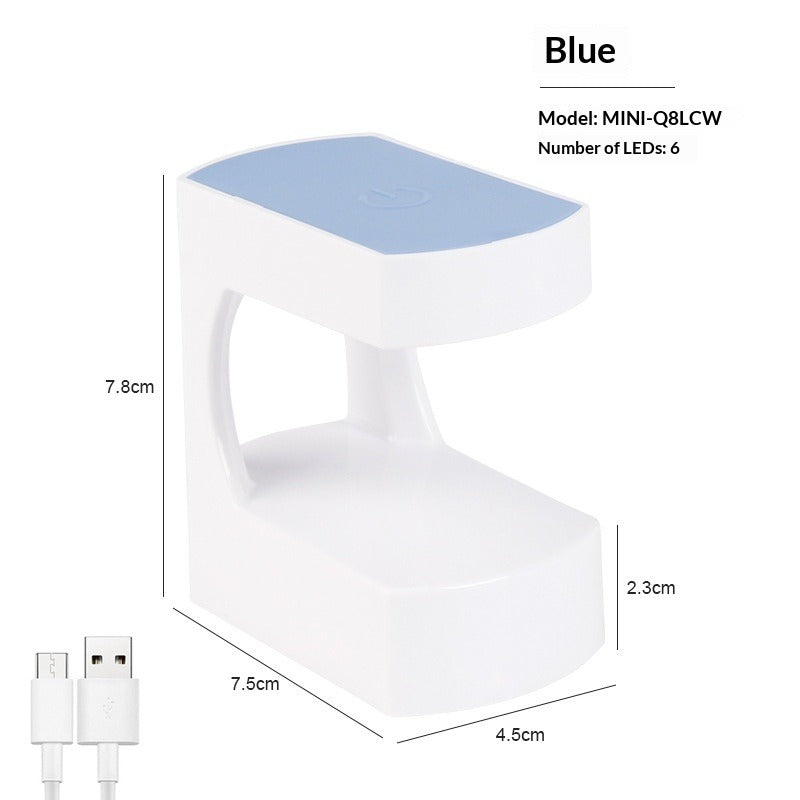 "Mini C-Shape Single Finger UV/LED Nail Lamp" - Fast Curing Press-On Tool