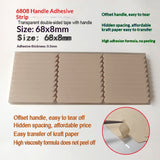 Crystal adhesive strips for press-on nail display cards